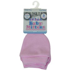 PRP115-P: Pink 2 Pack Premature Anti-Scratch Mittens